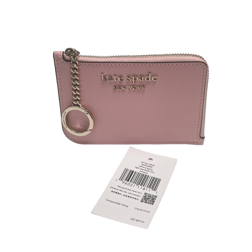 Kate Spade wallet Cameron Medium L Zip Light Crep pink New